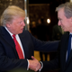 Then-President-elect Donald Trump and French businessman Bernard Arnault, chief executive officer of LVMH, shake hands after speaking to reporters at Trump Tower, Jan. 9, 2017, in New York City.